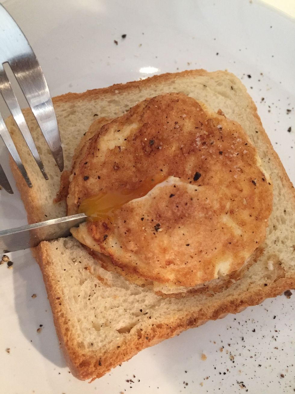 Cut from the middle and watch it shines .. Really yummy.. Bon apetit \ud83d\udc83