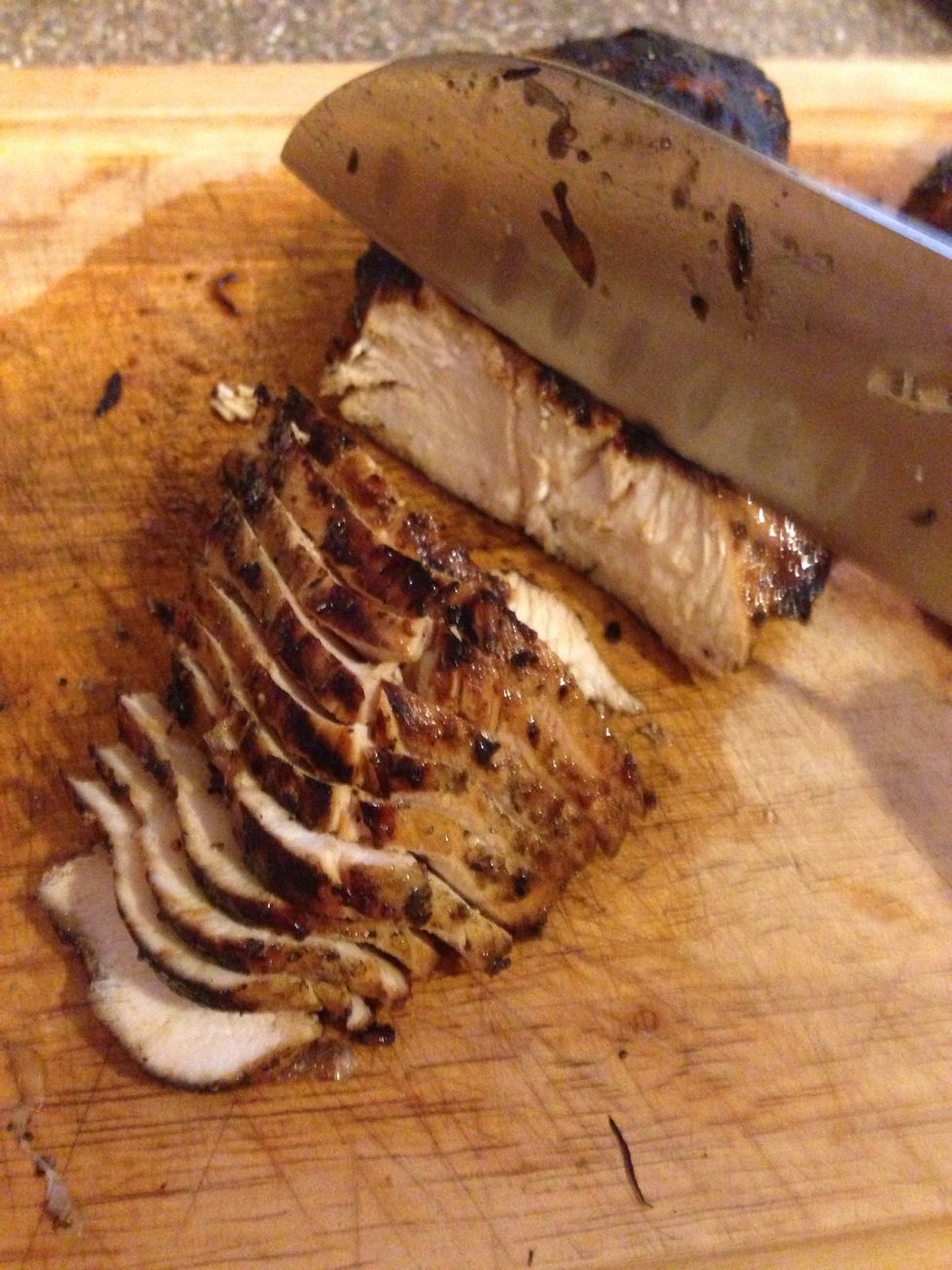Cut however you prefer your chicken in quesadillas.