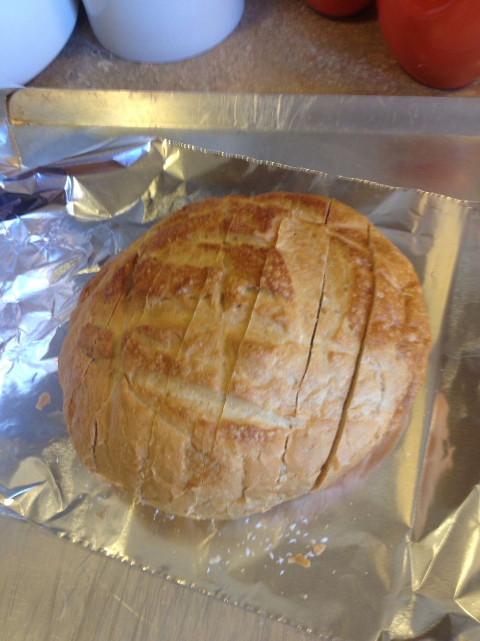 Cut in lines one way almost to bottom