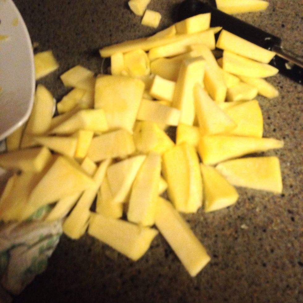 Cut in slices (the thinner the better)