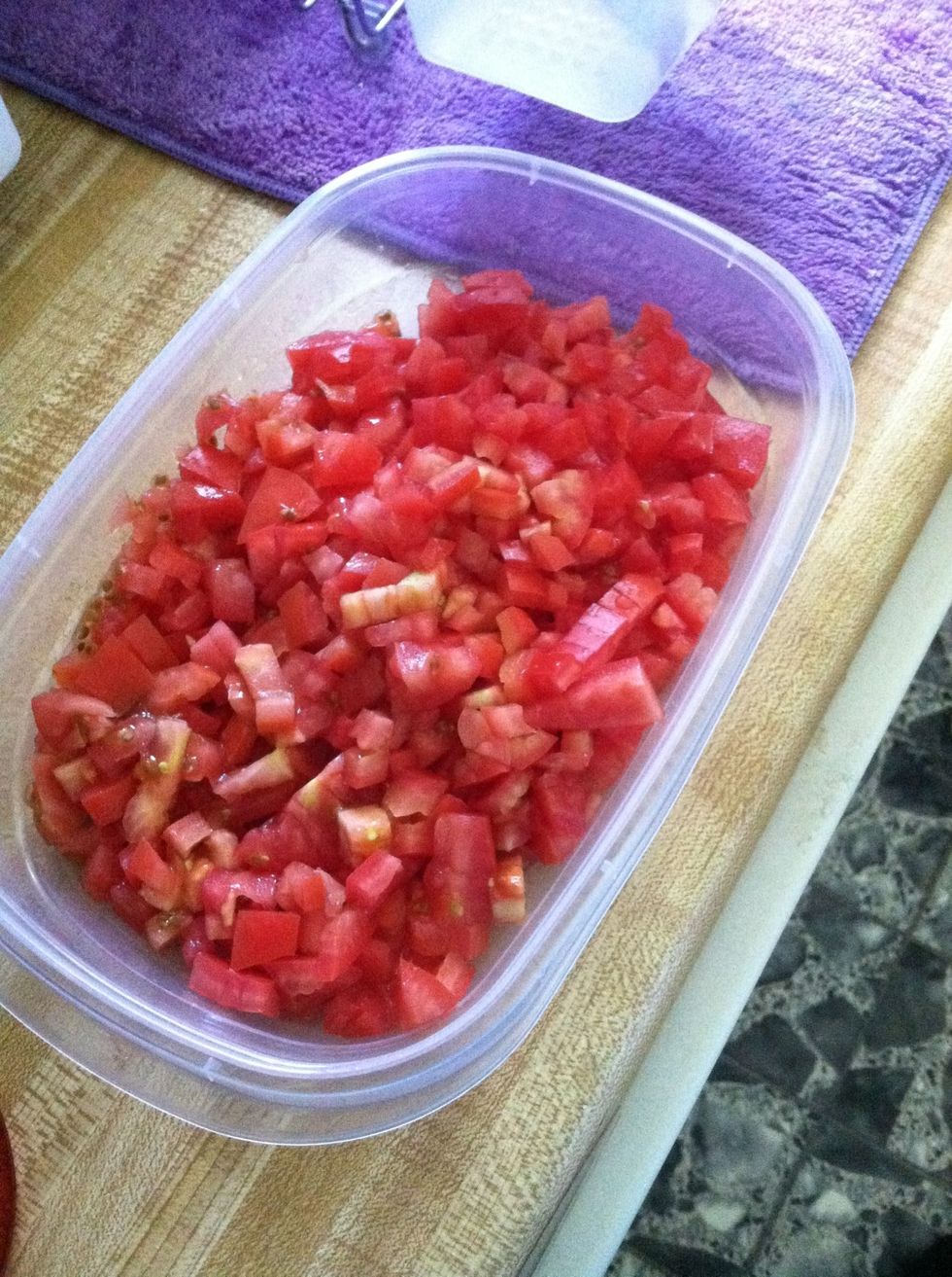 Cut in to medium or small pieces. (Your preference)