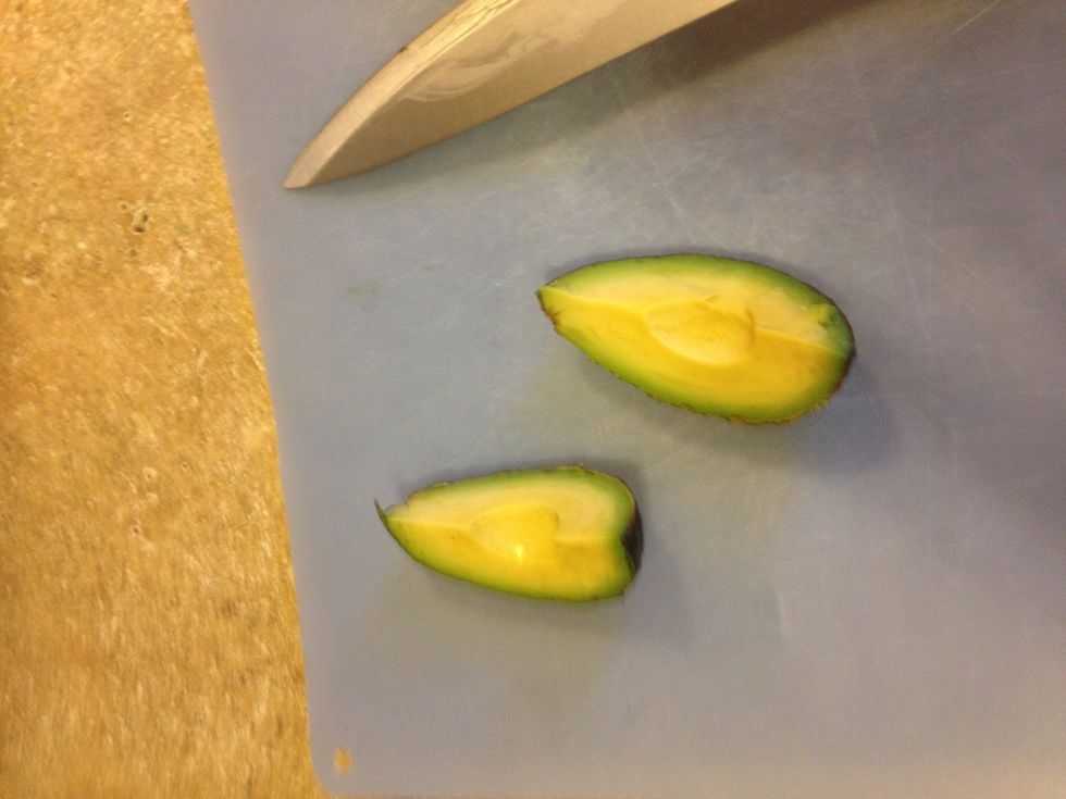 Cut into 1/2 again, you should have 4 halves