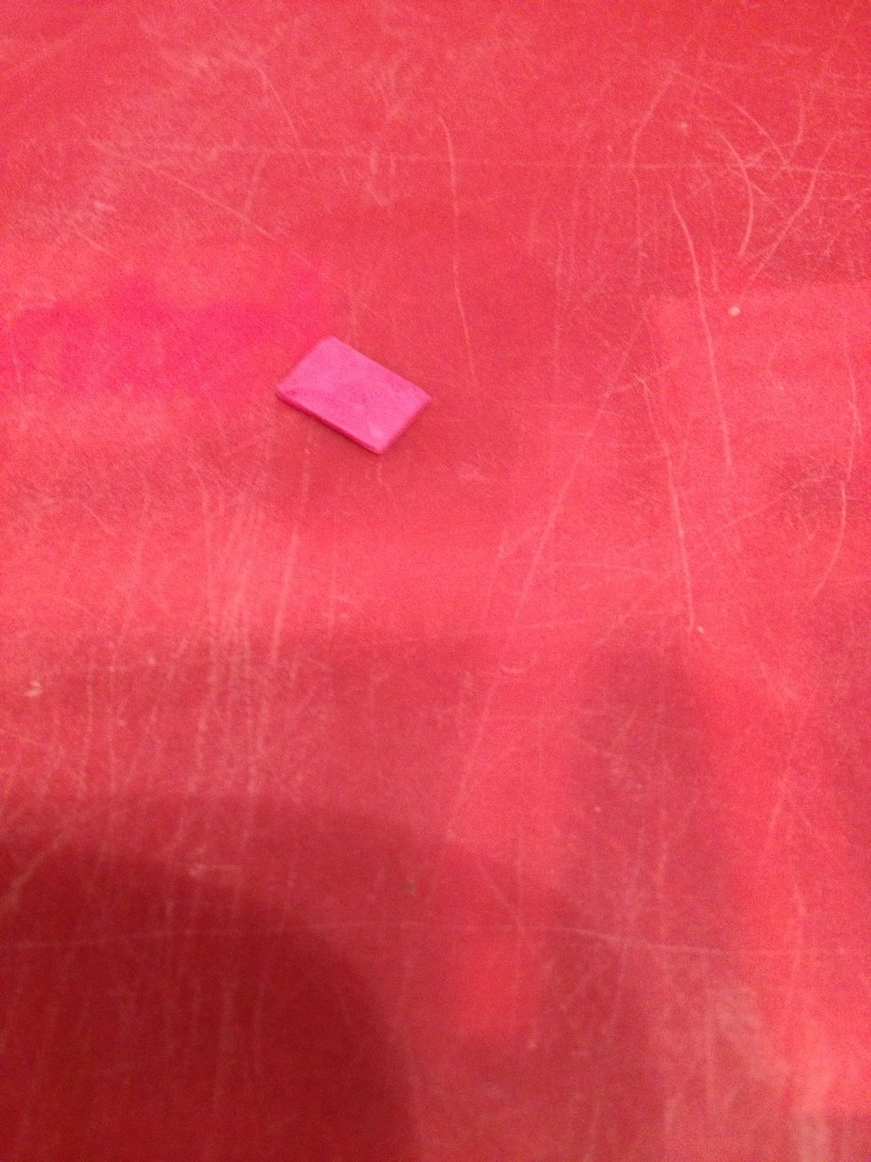 Cut into a smaller rectangle than the tan