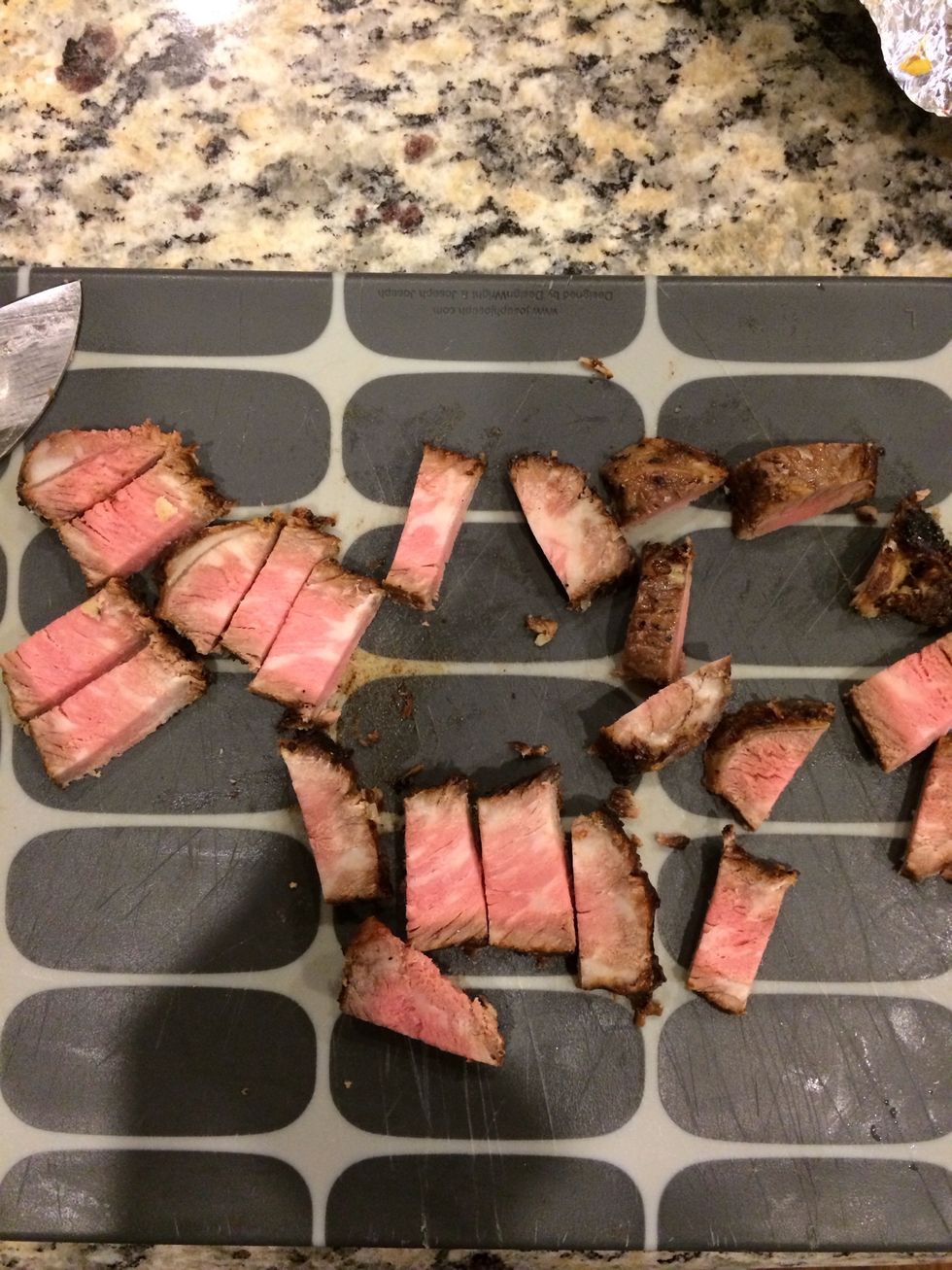 Cut into bite size pieces