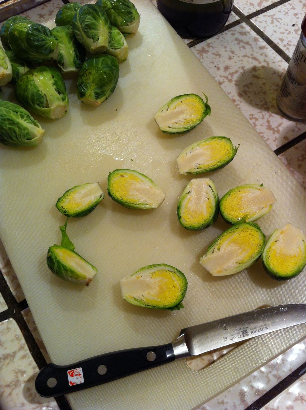 Cut into halves.