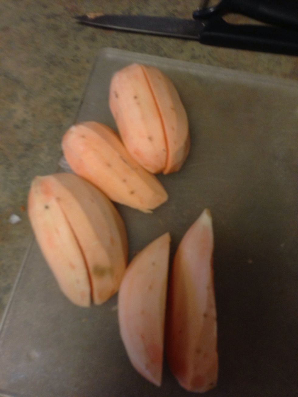 Cut into quarters and put into soup
