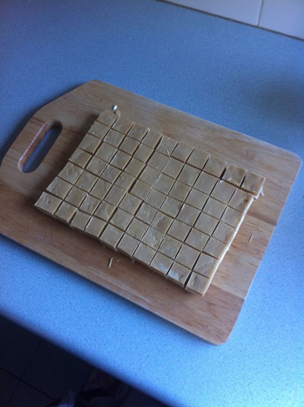 Cut into roughly 2cm pieces - you need to keep them quite small as they are very sweet.