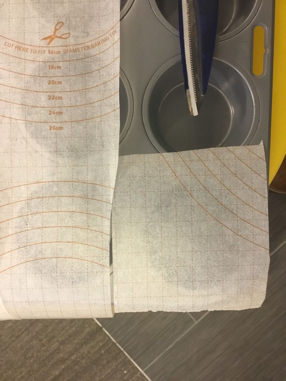 Cut into squares larger than the cake circles