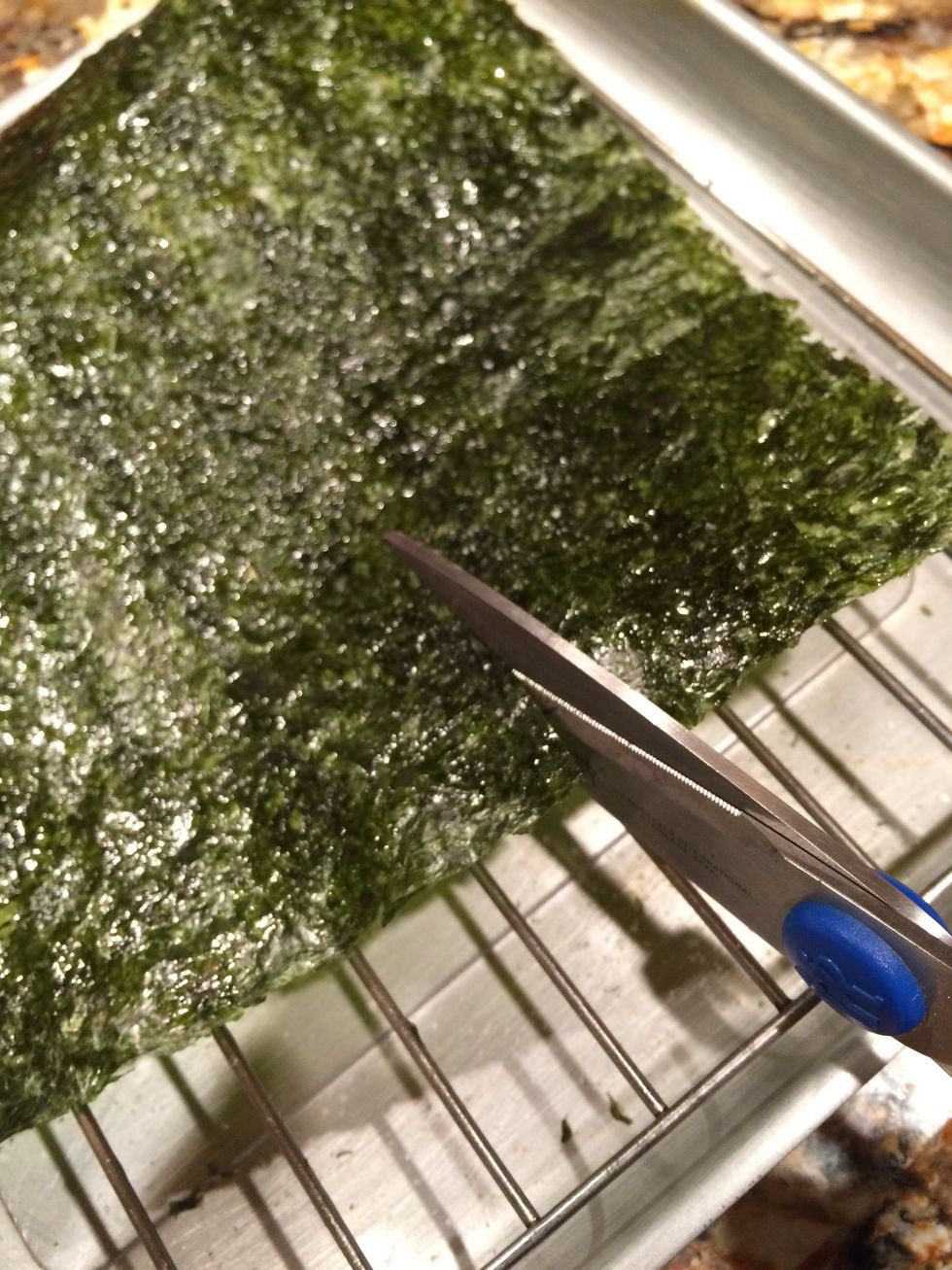 Cut into squares with your shears.