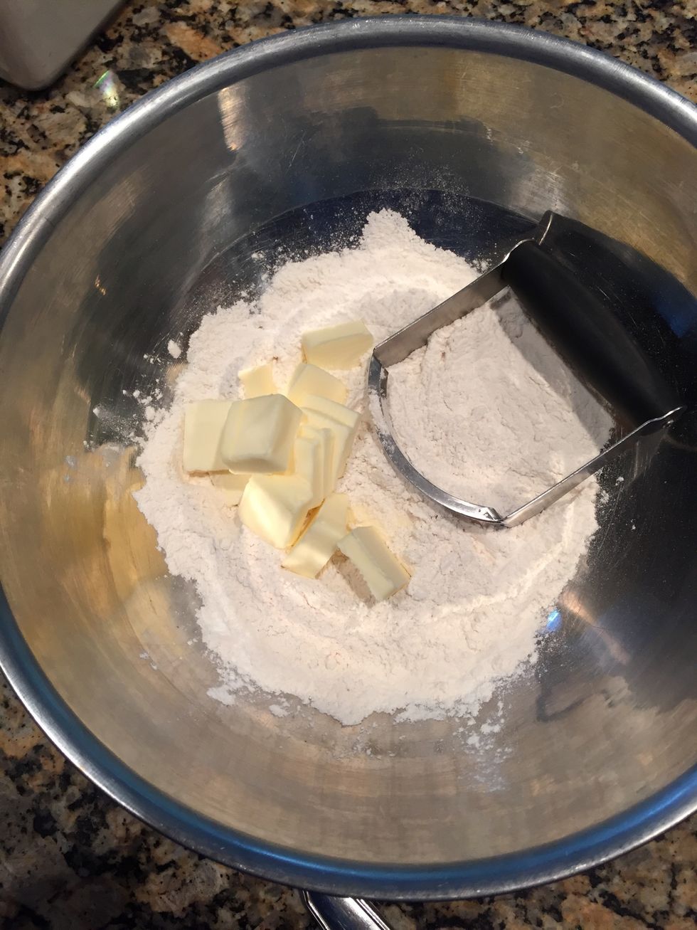 Cut into that, 9 TB of cold butter