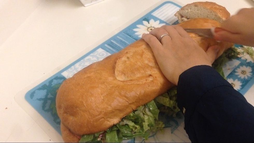 Cut into what ever size portions you want ..