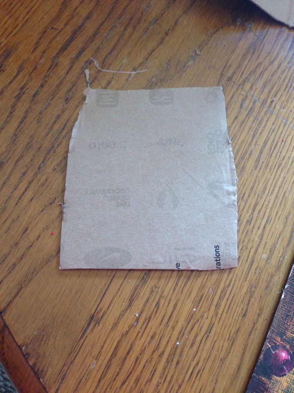 Cut it about this size and shape and make 4 of these (these will be the walls)