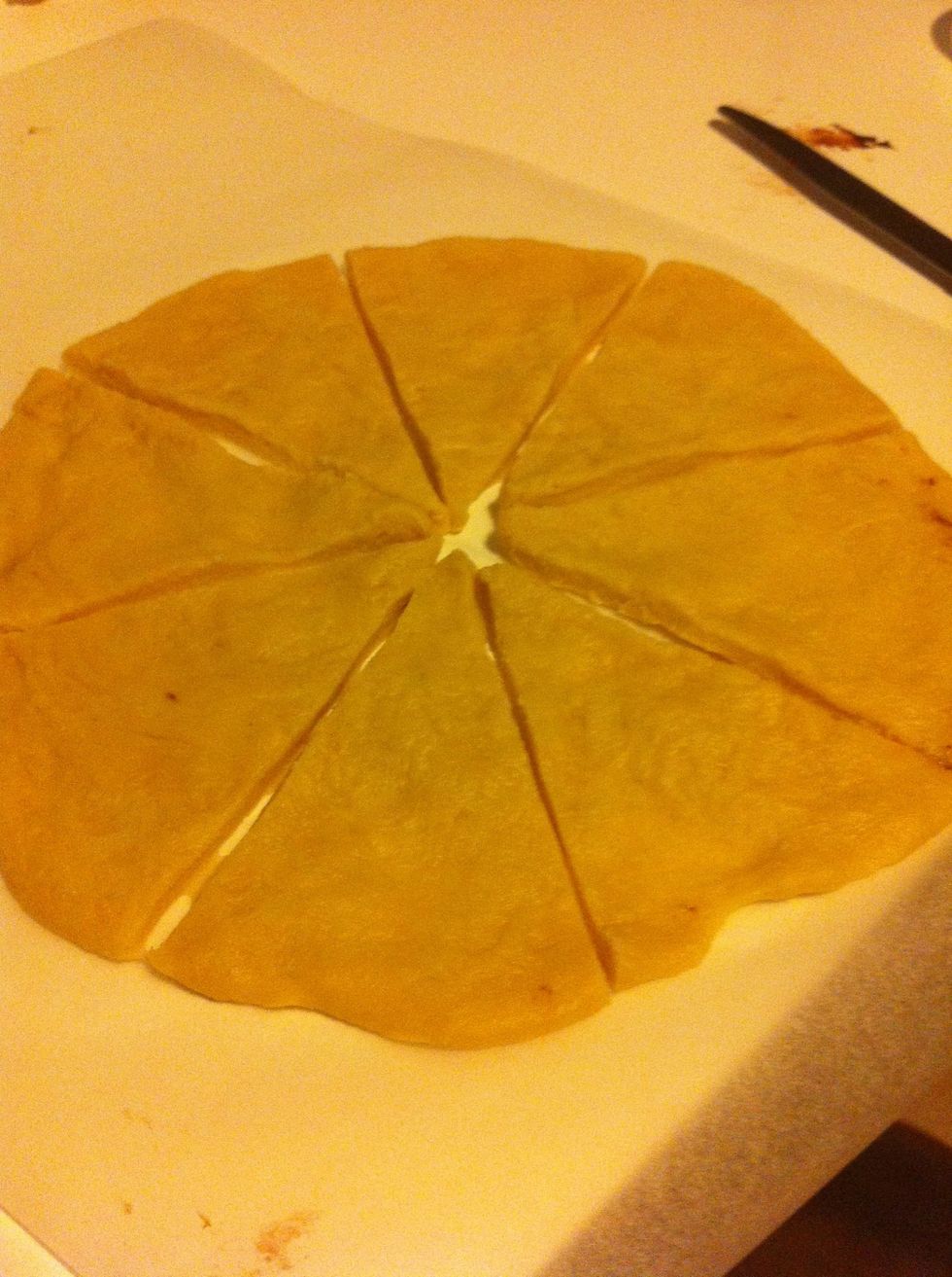 Cut it in 8 triangles