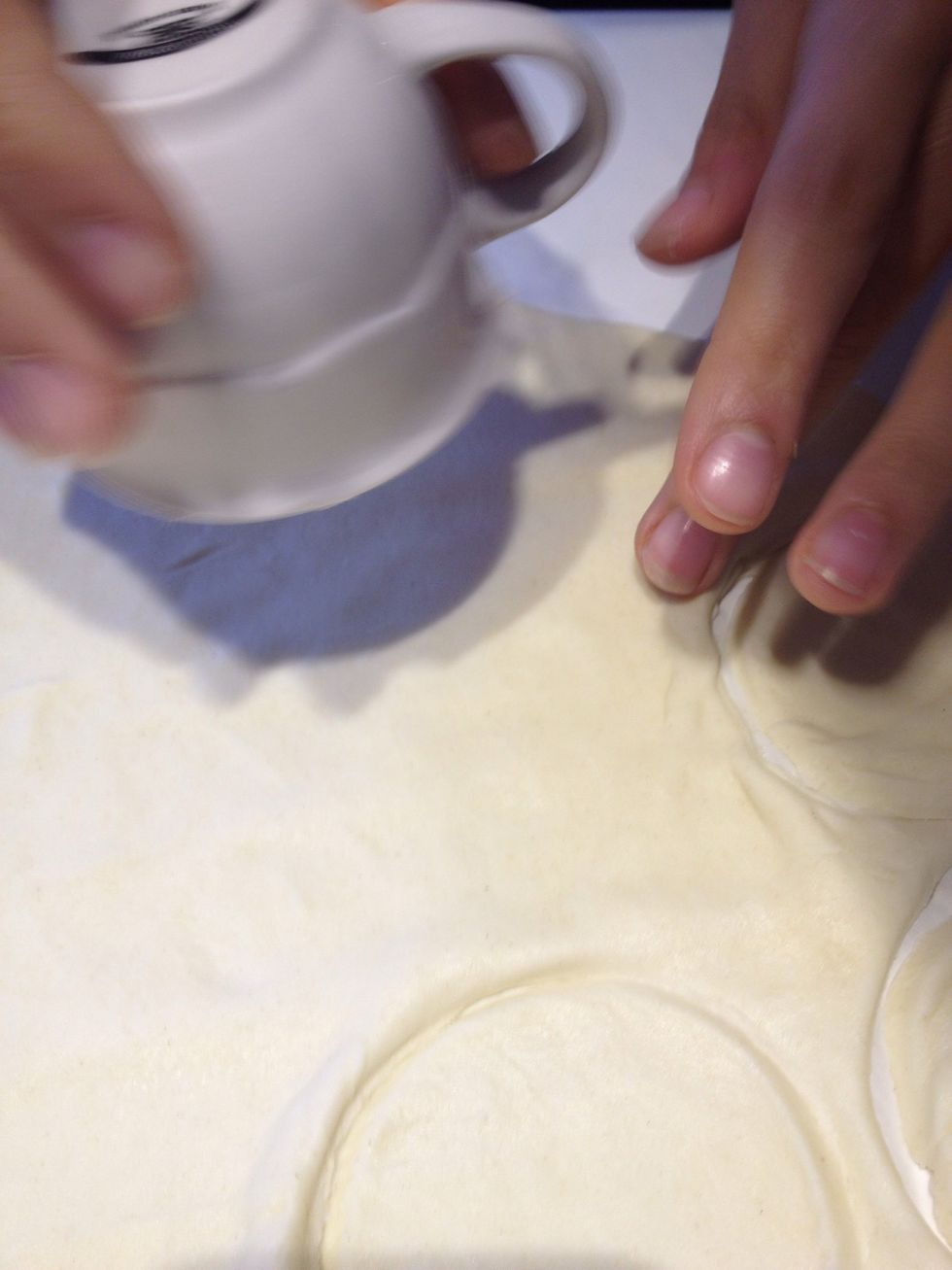 Cut it in parts with a cup