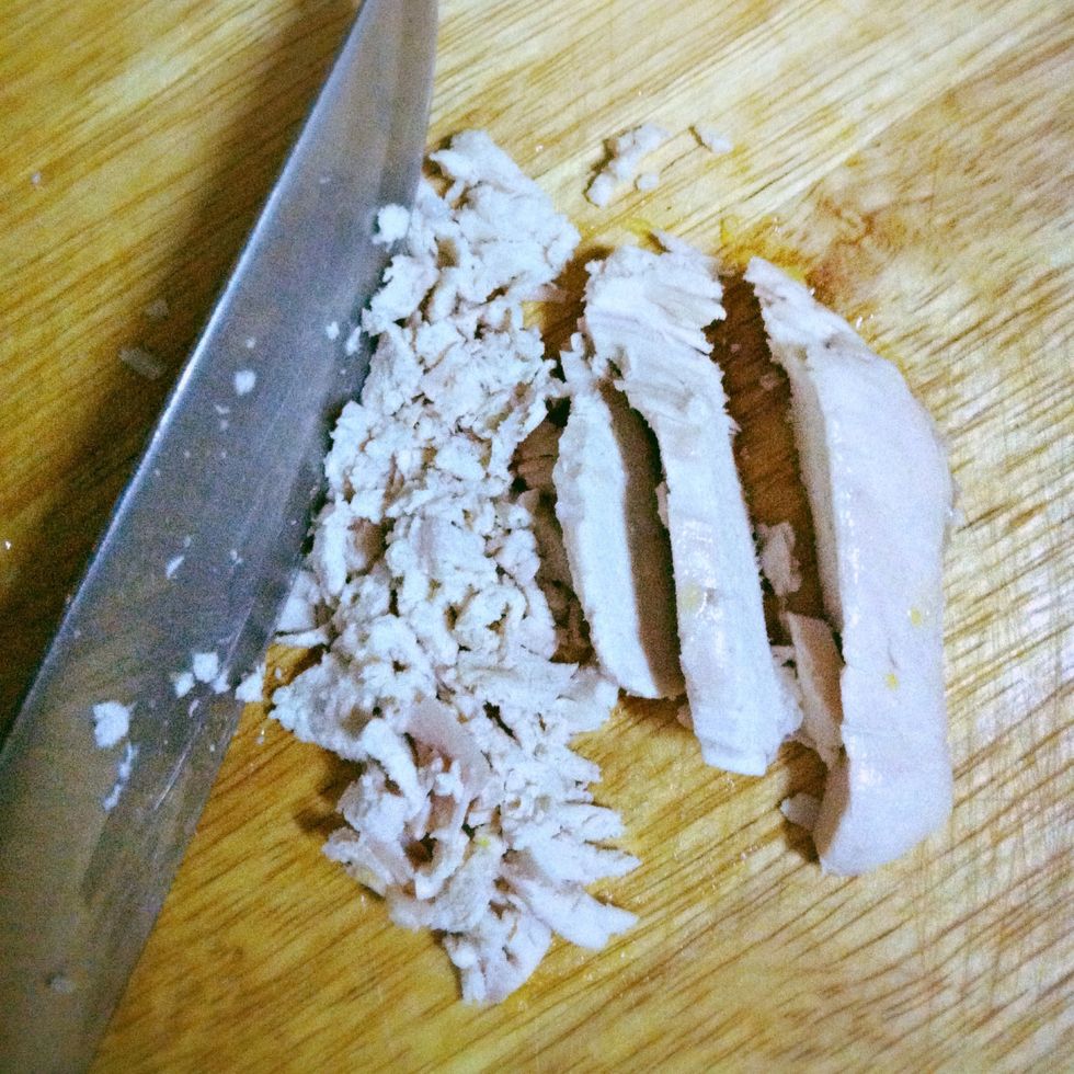 Cut it into small pieces.