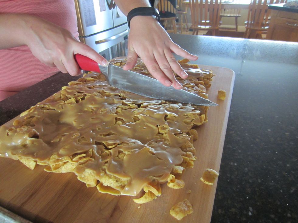 Cut it into squares.