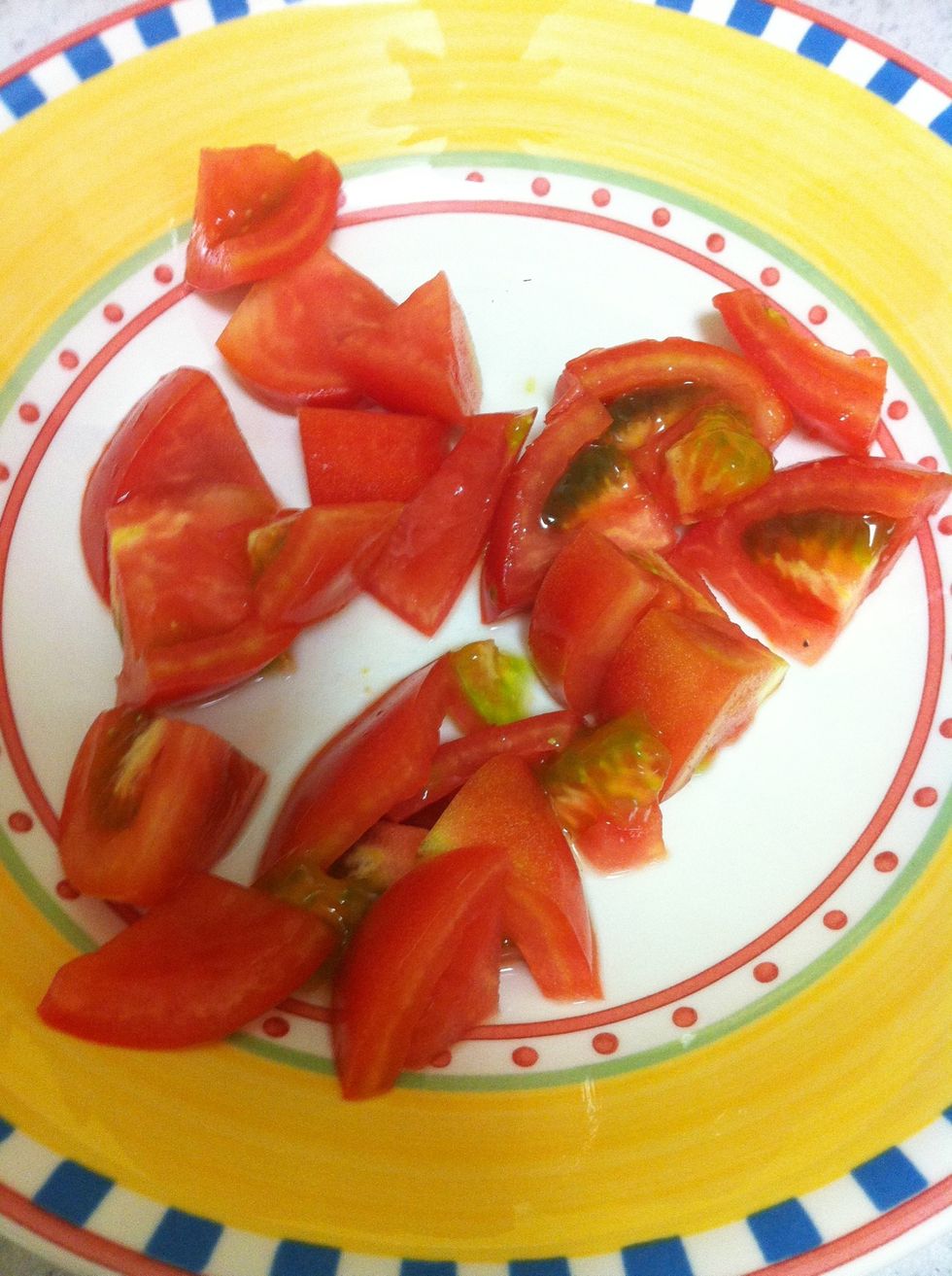 Cut it up and put into a bowl