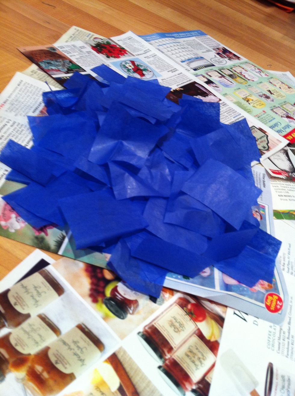 Cut it up into small squares or rectangles