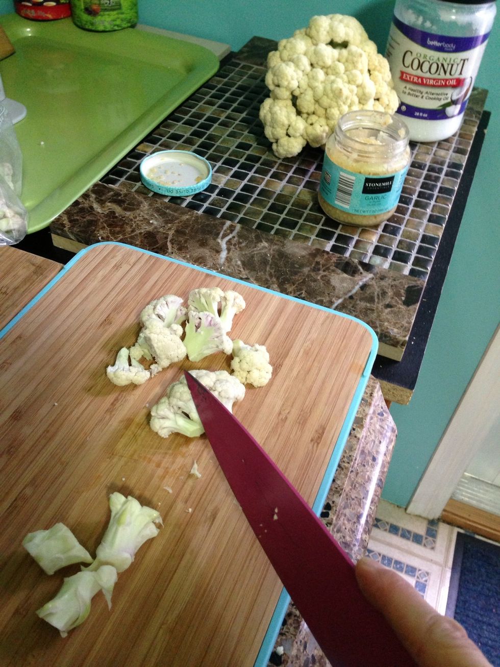 Cut large florets into smaller ones.