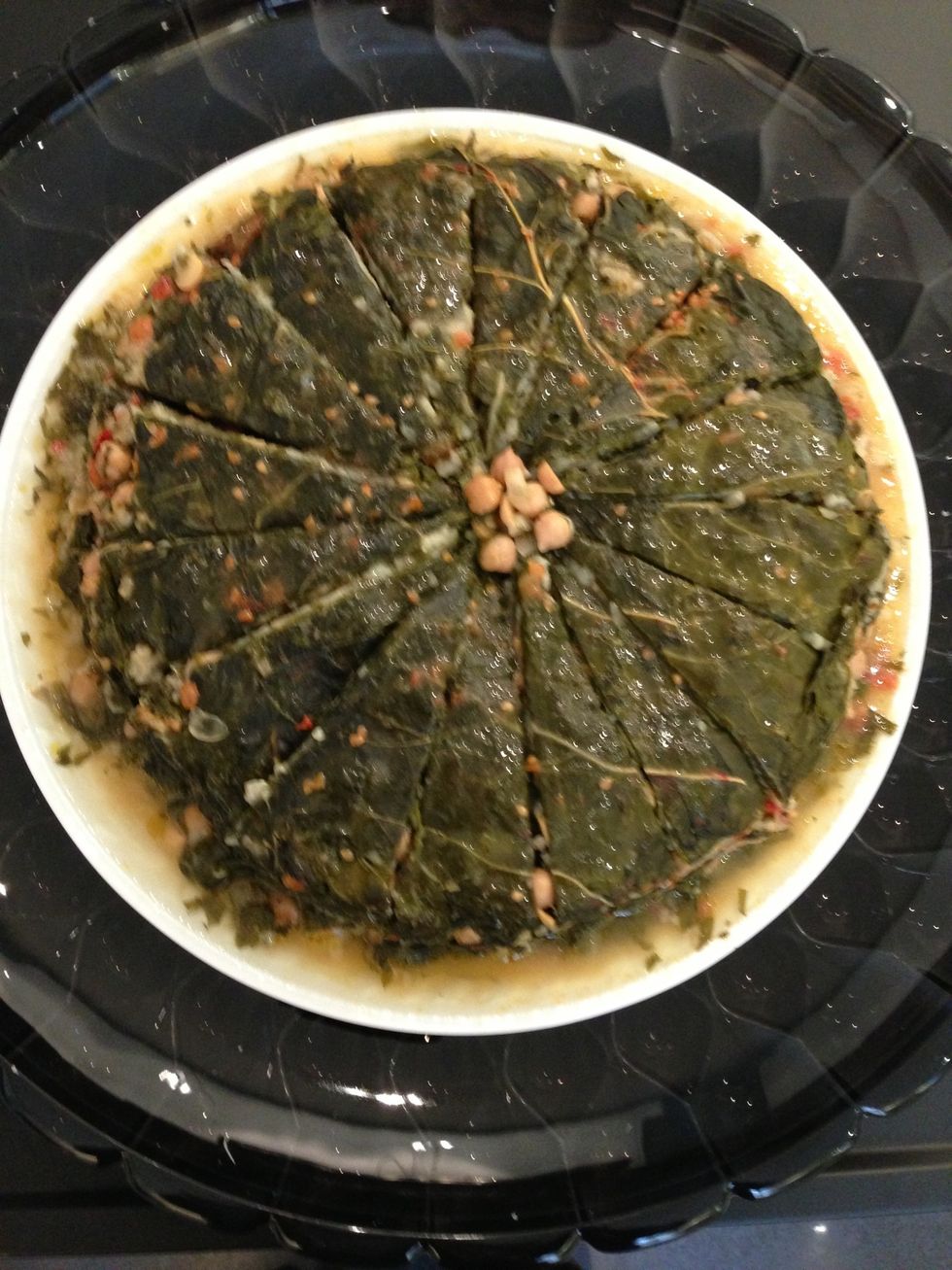 Cut like a cake and serve.