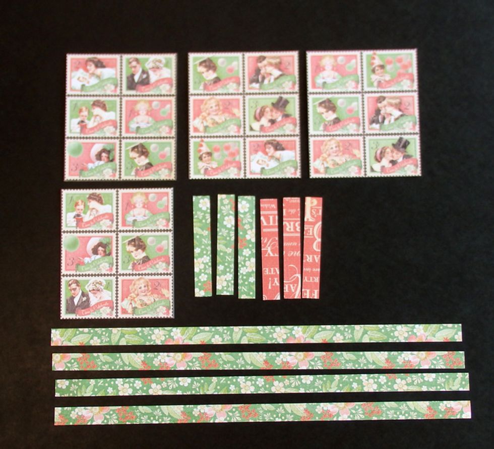 Cut like this Short strips are 1/2'x3' Long strips are 1/2'