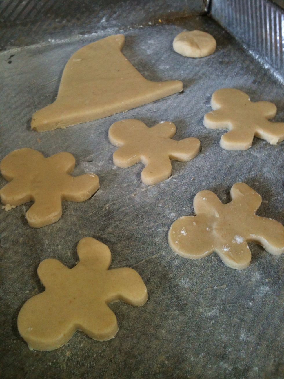 Cut little man shapes