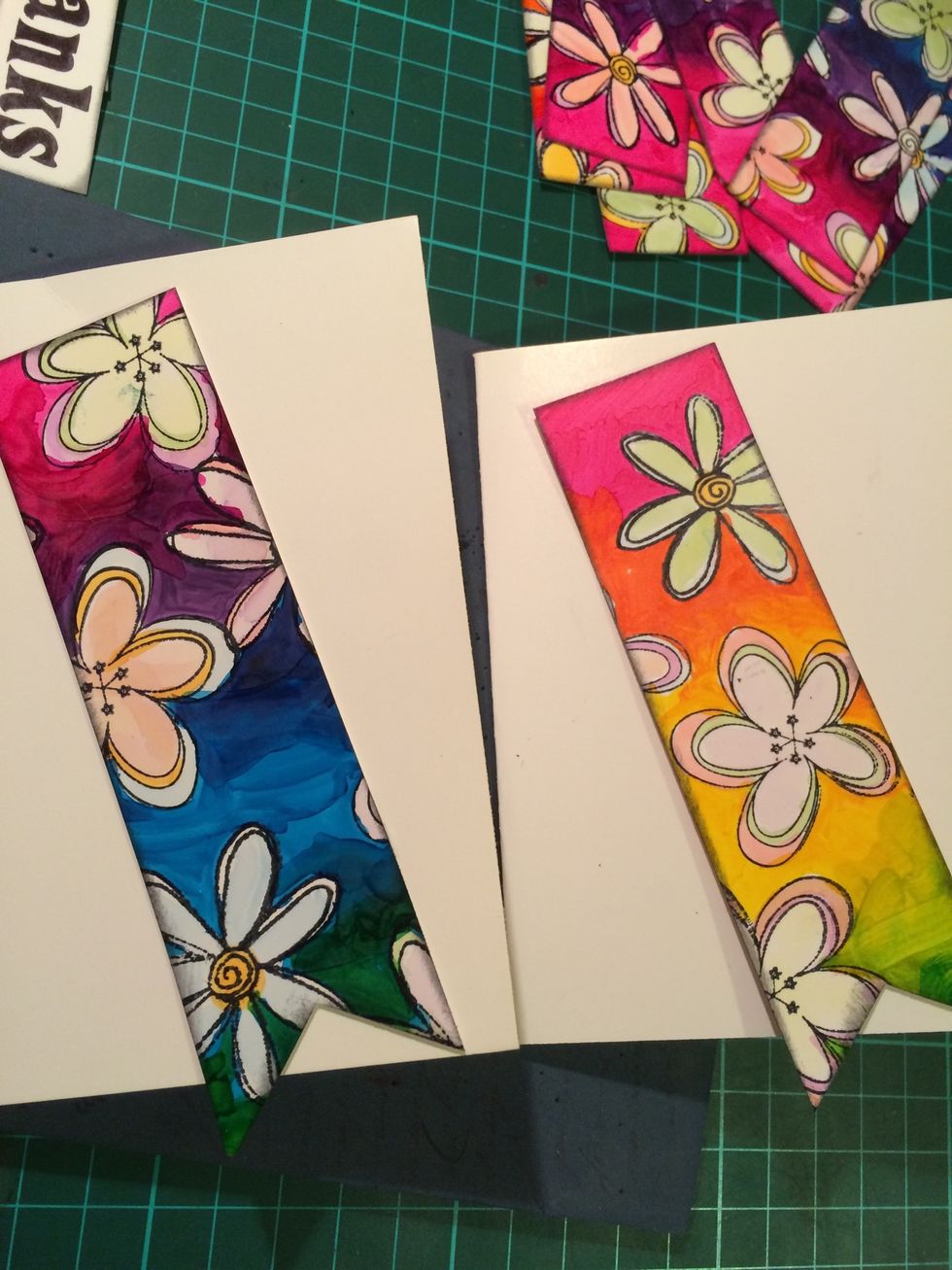 Cut little ribbon like ends