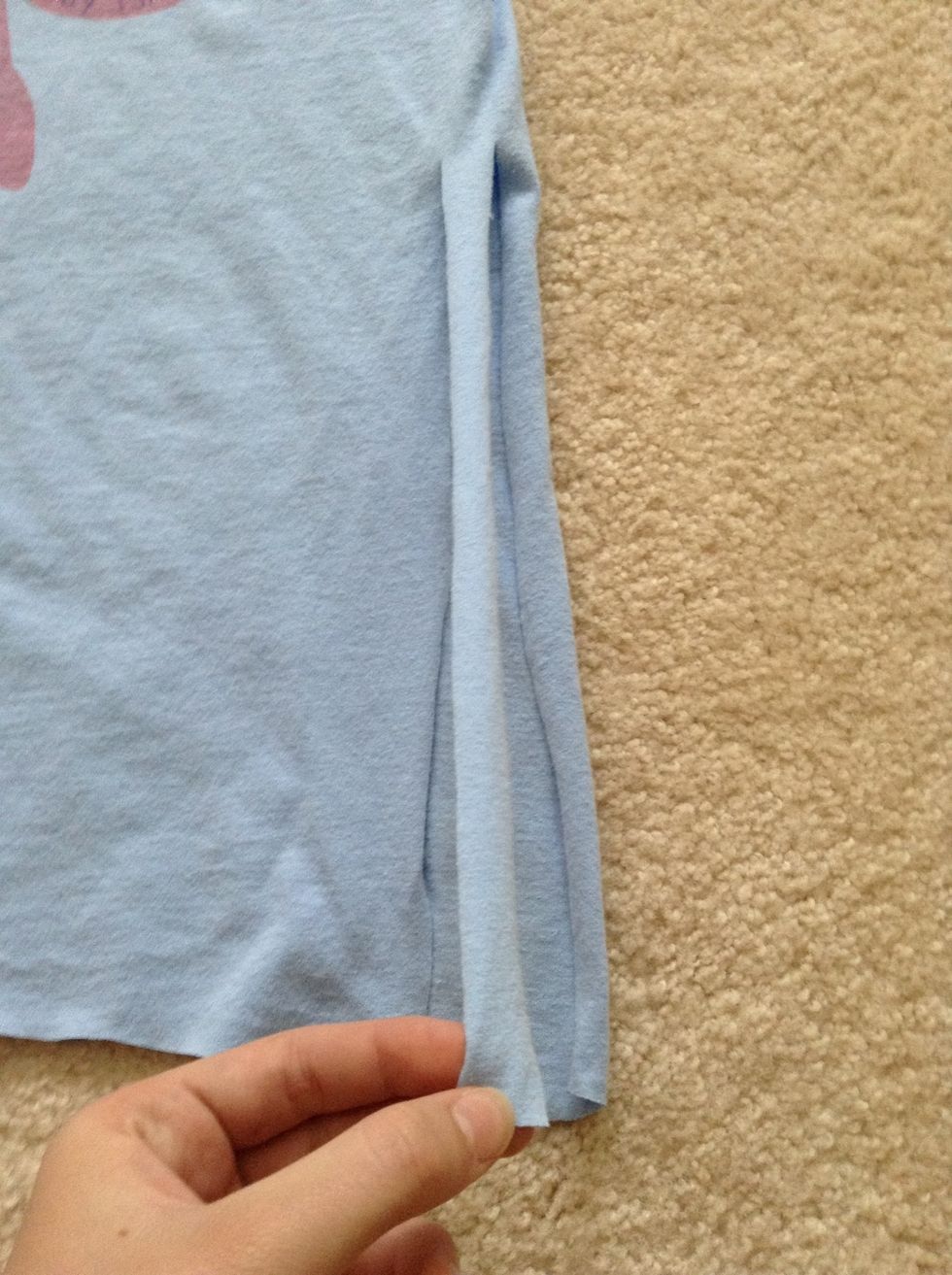 cut long stripes to your liking, about a centimeter or two apart