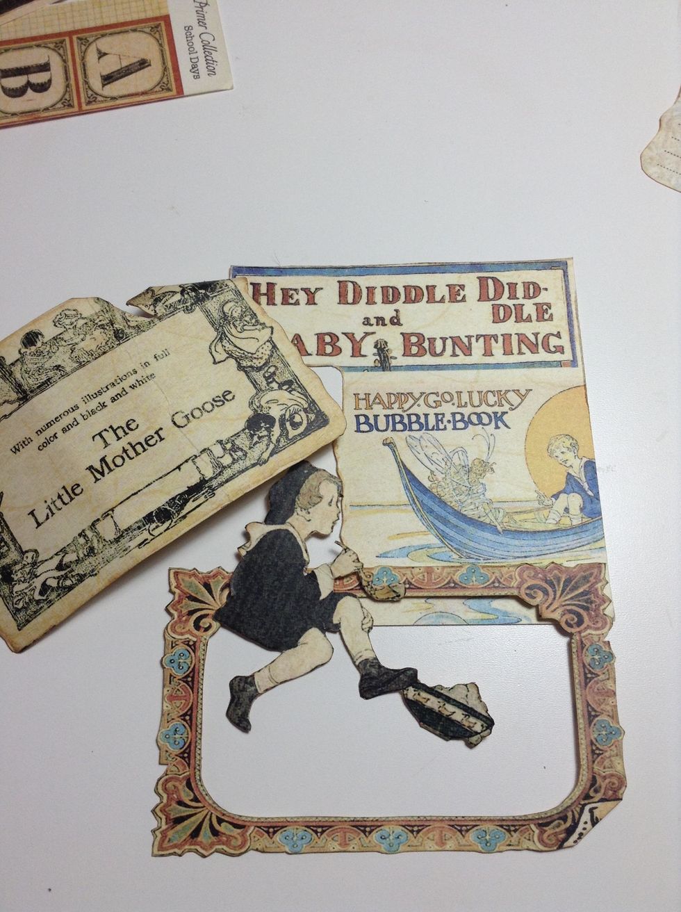 Cut more ABC Primer images to decorate the cover ( the kraft side)...