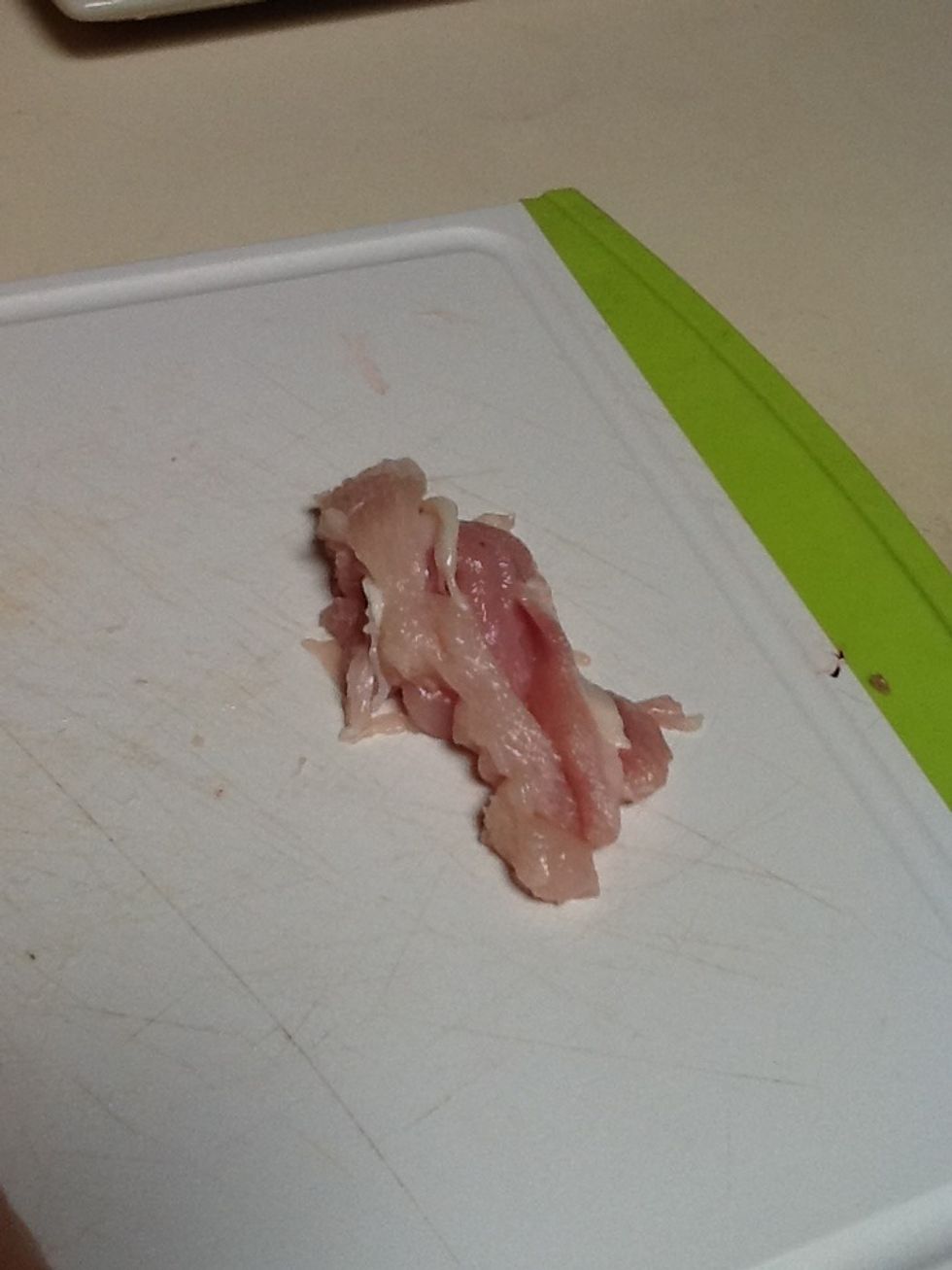Cut of fat from chicken.