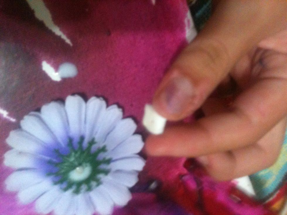 Cut of little bits like this for the Flowers to stick on