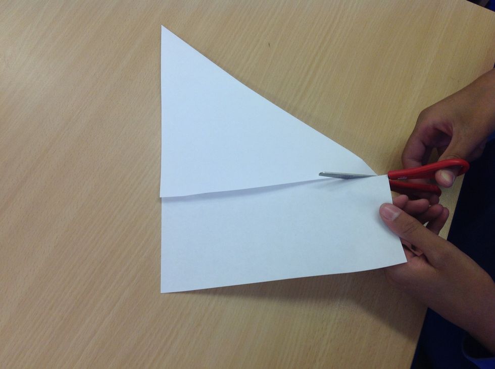 Cut of the extra strip of paper.