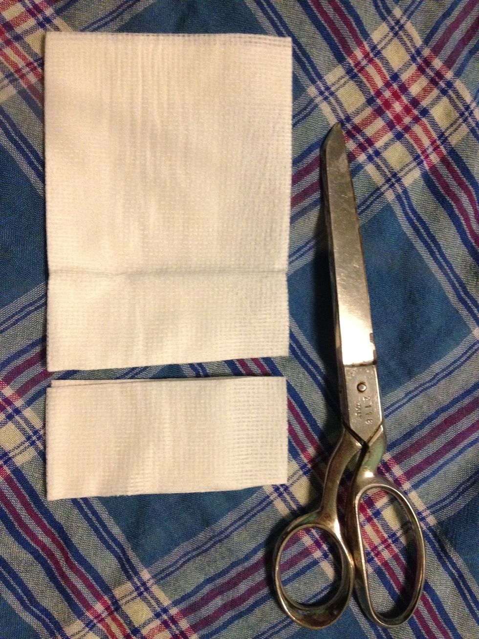 Cut off a piece of gauze the width you want the grip to be