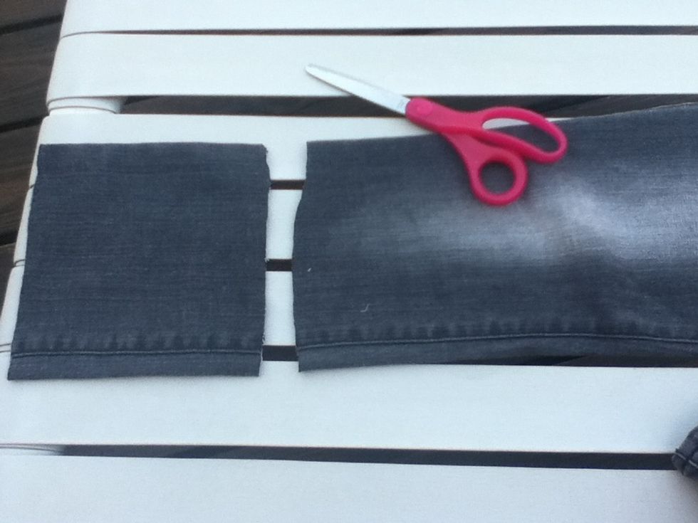 Cut off about 3 or 4 inches from the bottom.