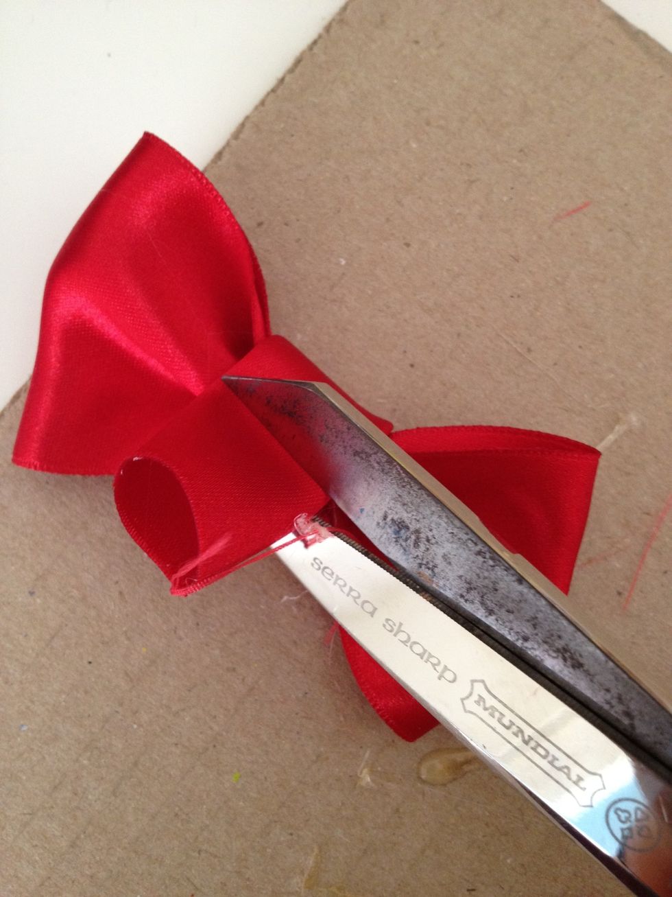 cut off any excess ribbon