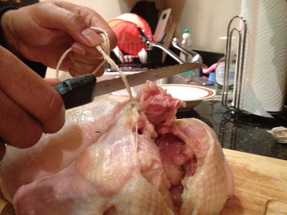 Cut off any excess twine.