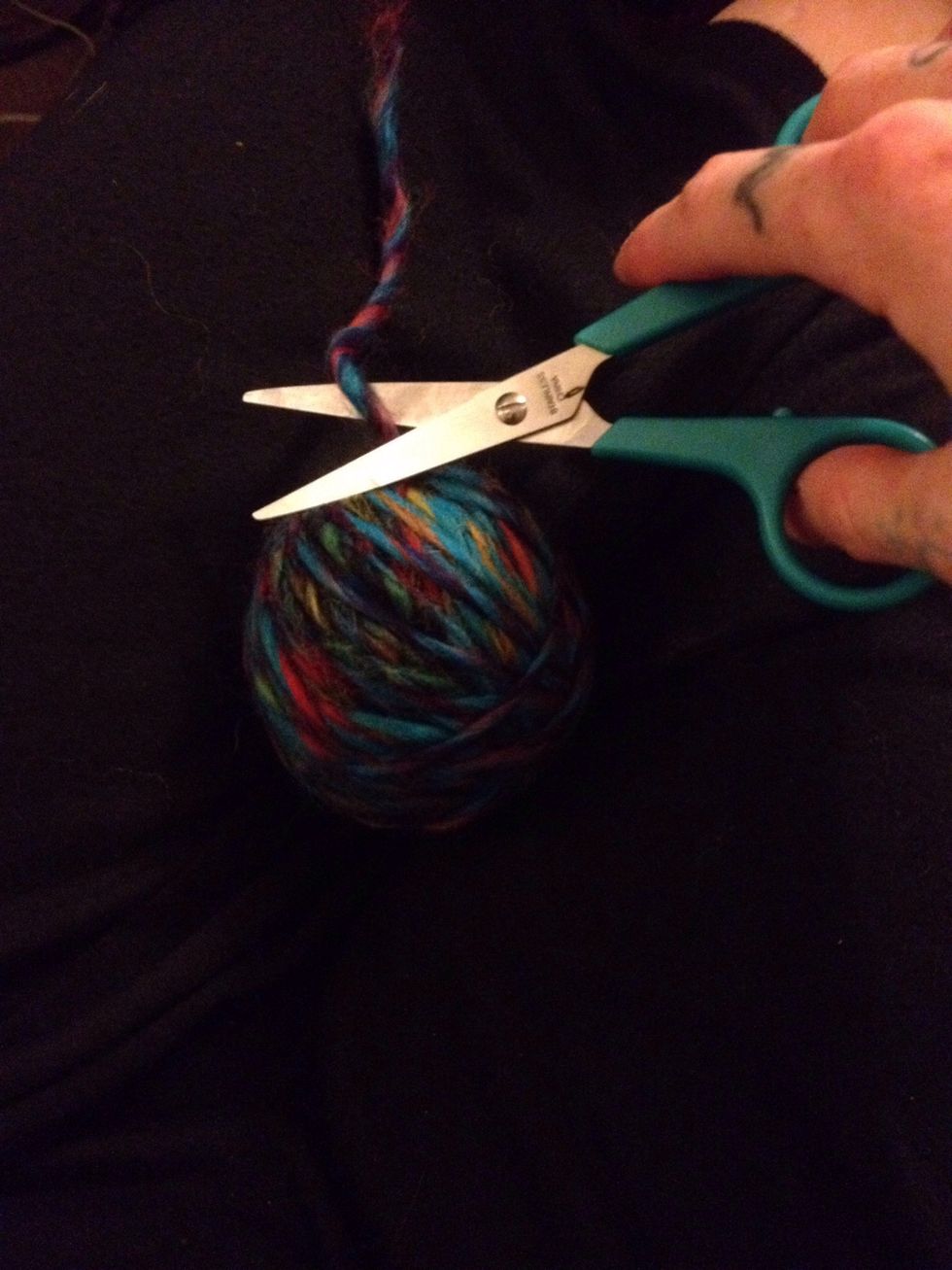 Cut off any remaining wool.