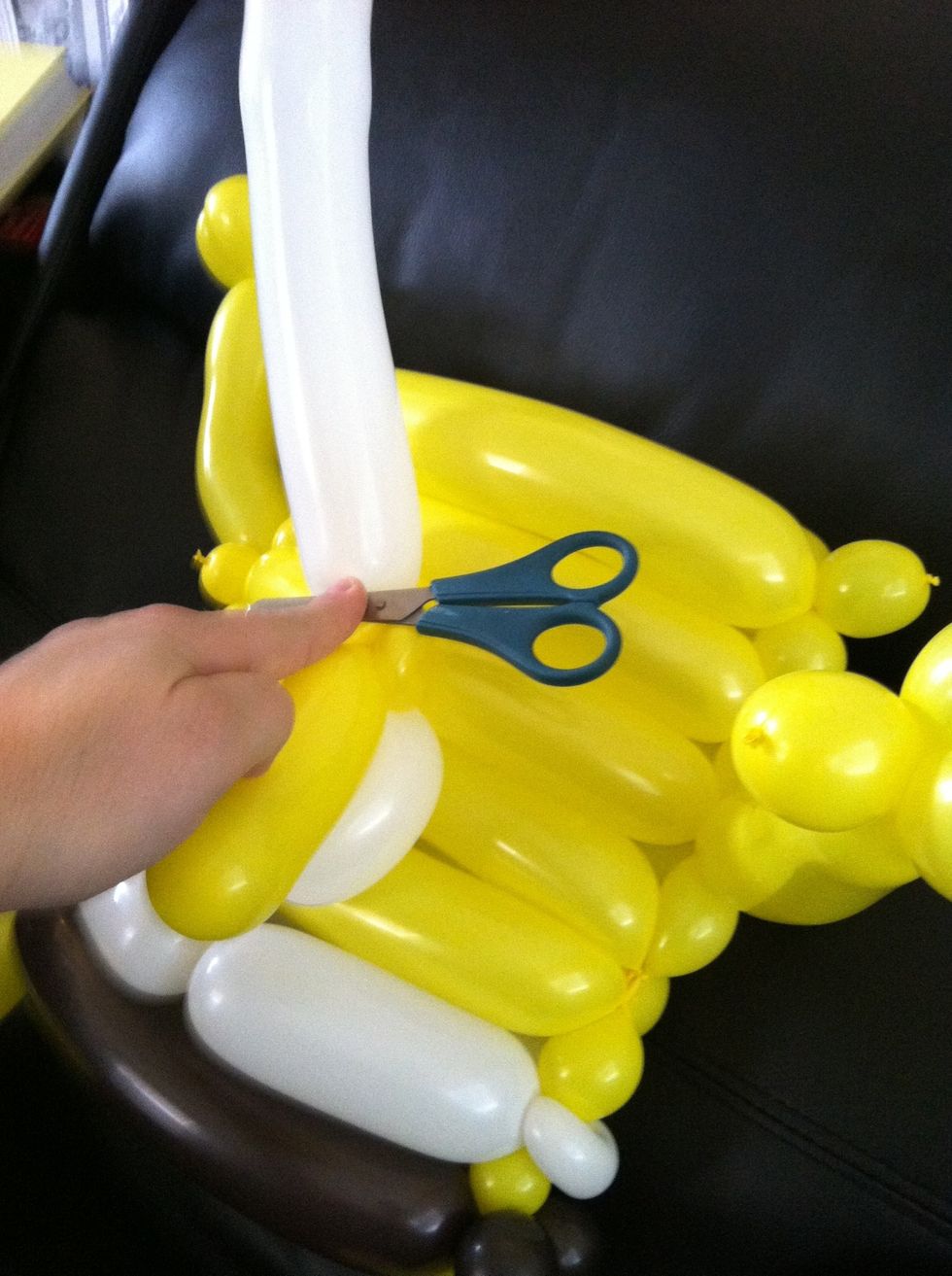 Cut off extra after making sure that everything is secure