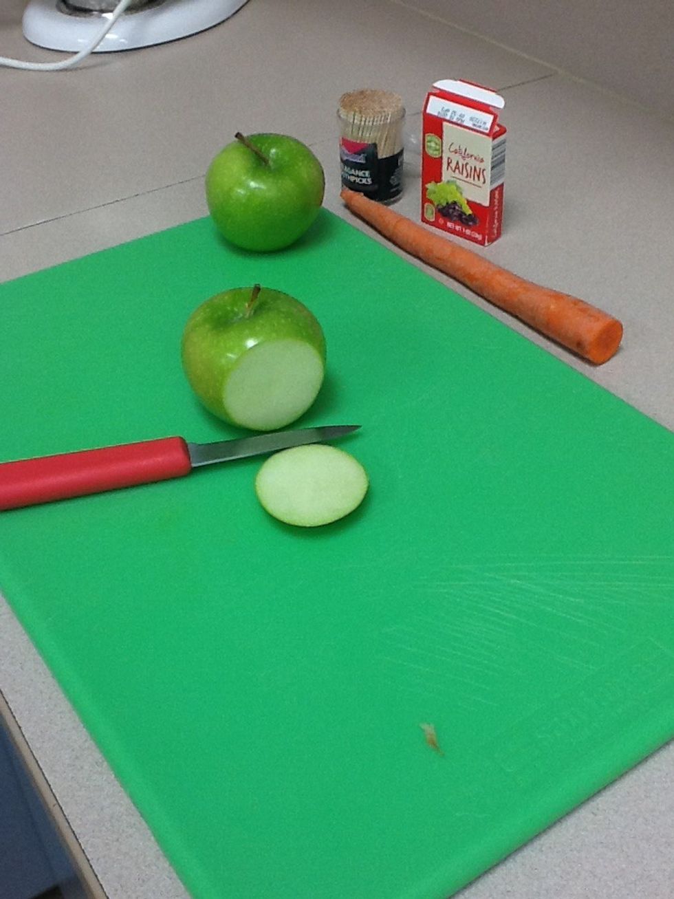 Cut off front of the apple