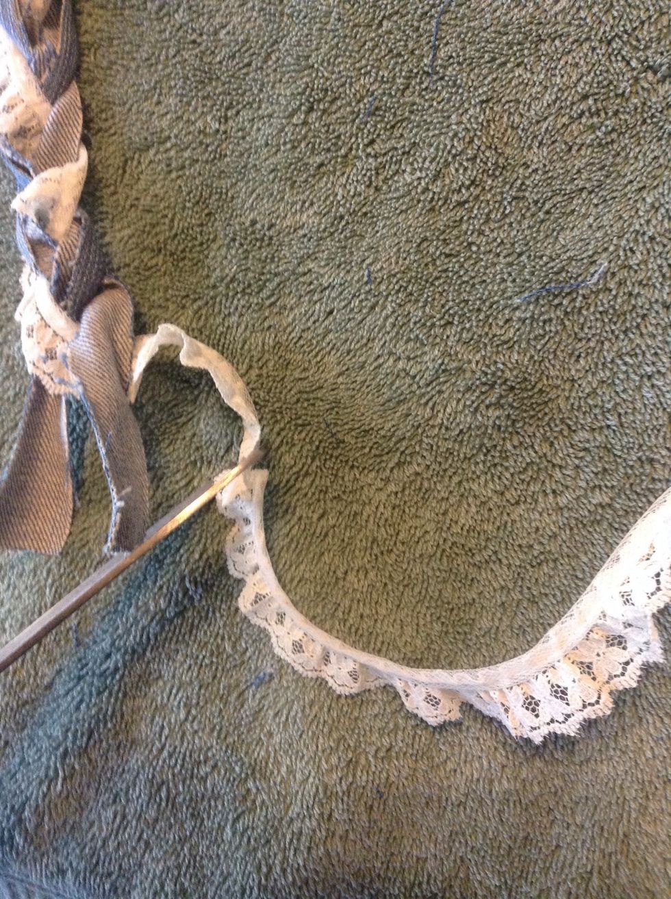 cut off some of the extra fabric