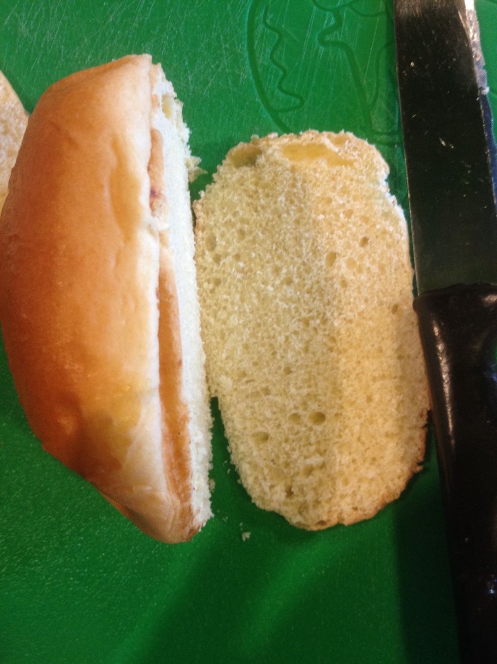 Cut off the end - as little as you can to remove the crust.