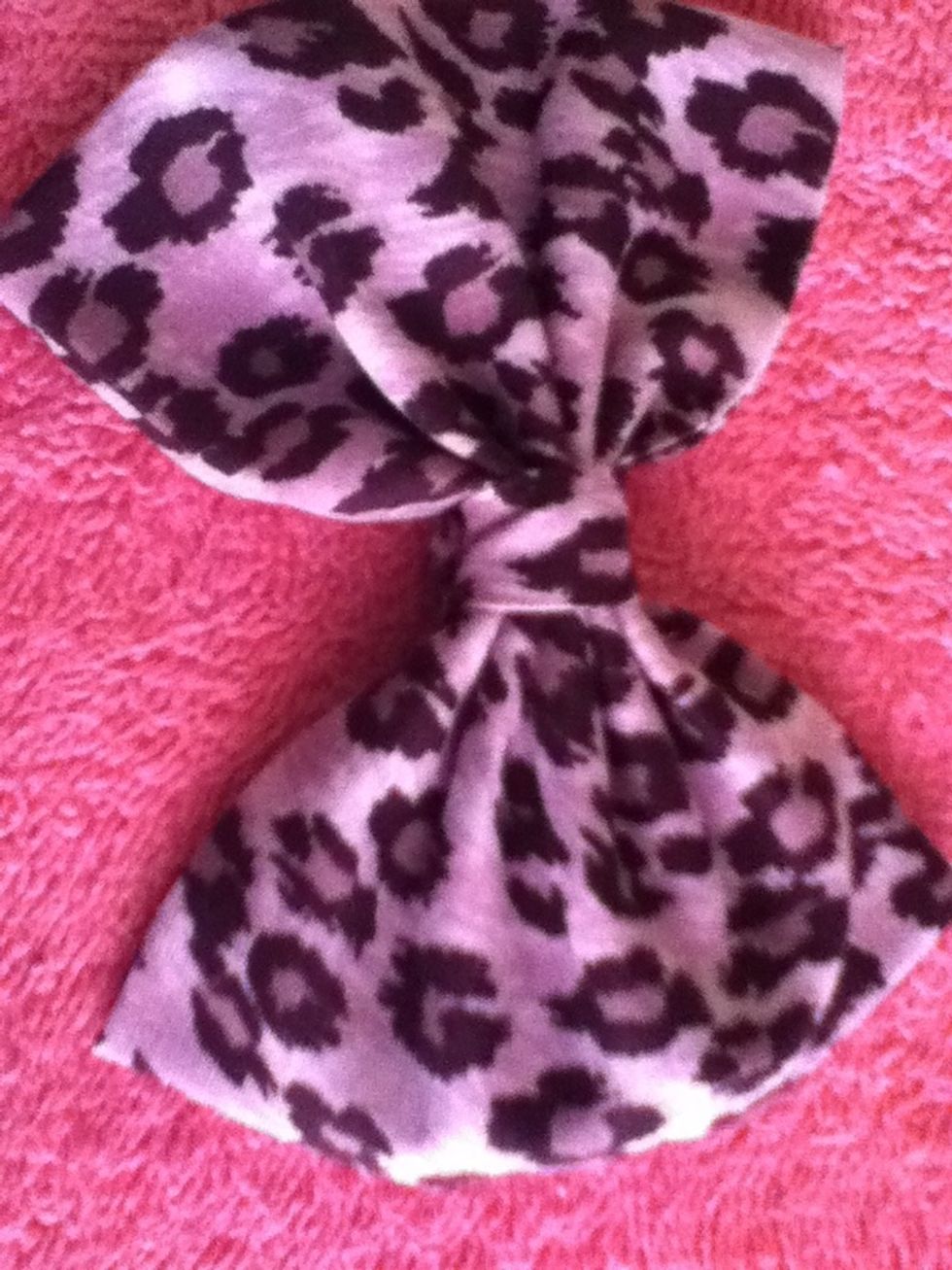 Cut off the excess fabric and it should look like this. Remember to save all pieces of fabric!!!!