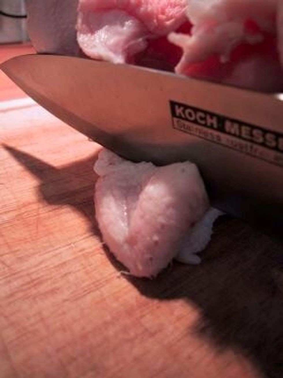 Cut off the 'popes nose'