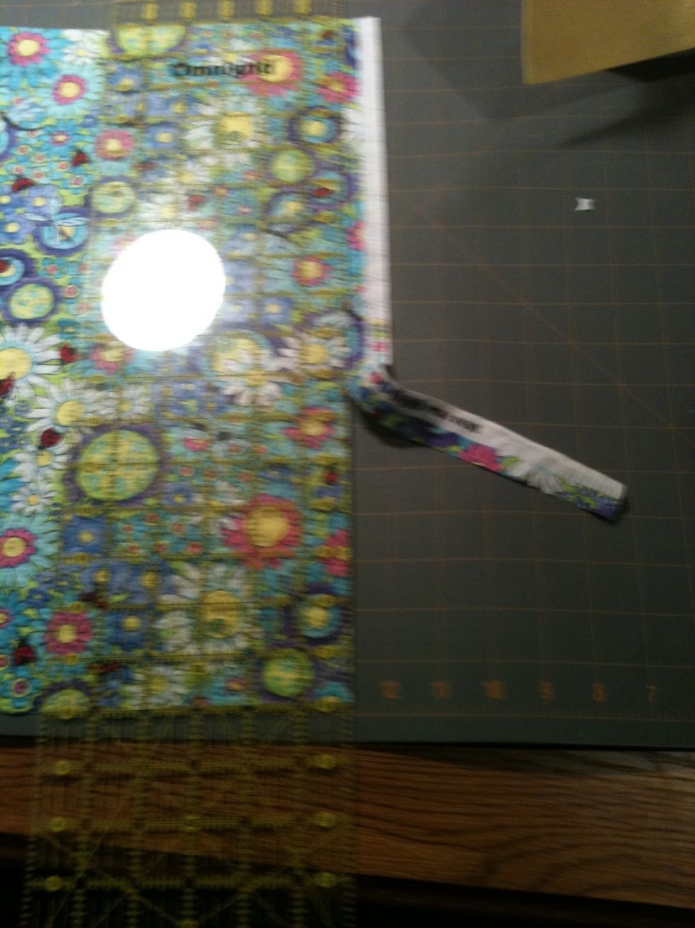 Cut off the printed selvedges.