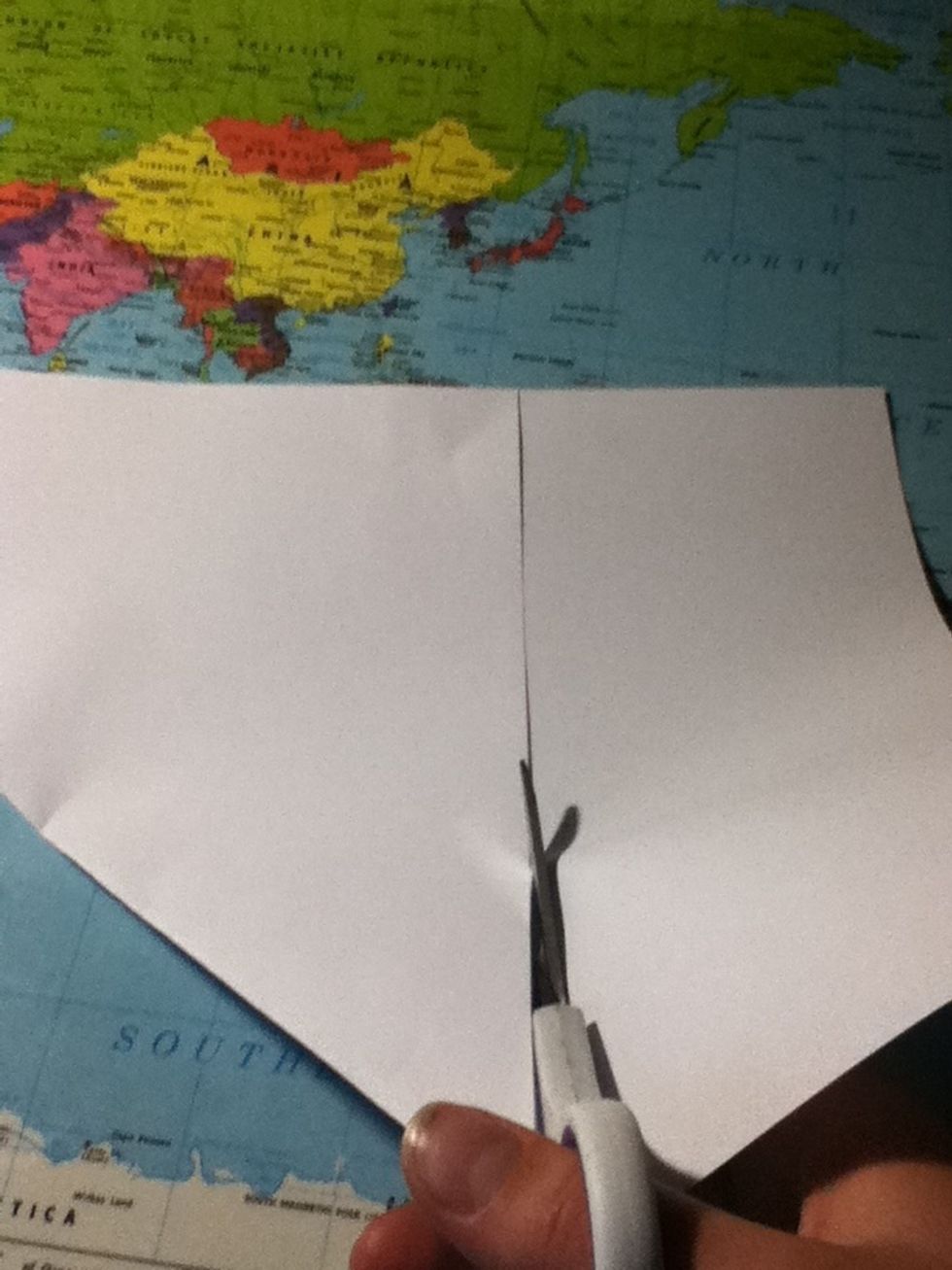 Cut off the unfolded strip at the bottom