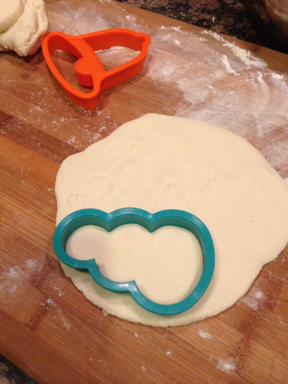 Cut off with cookie cutter