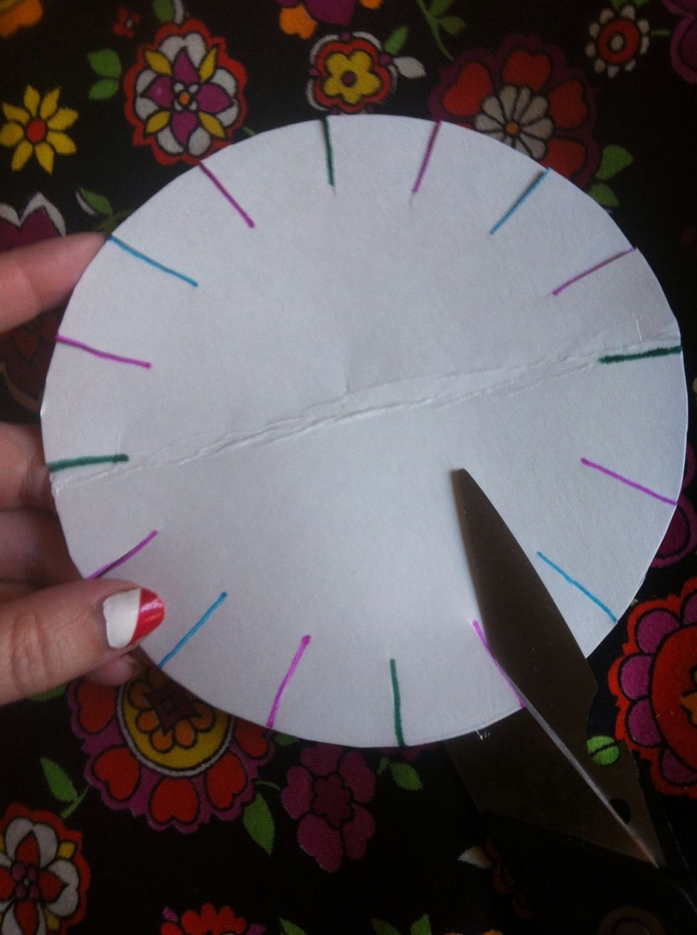 Cut on all your pencil marks like so.