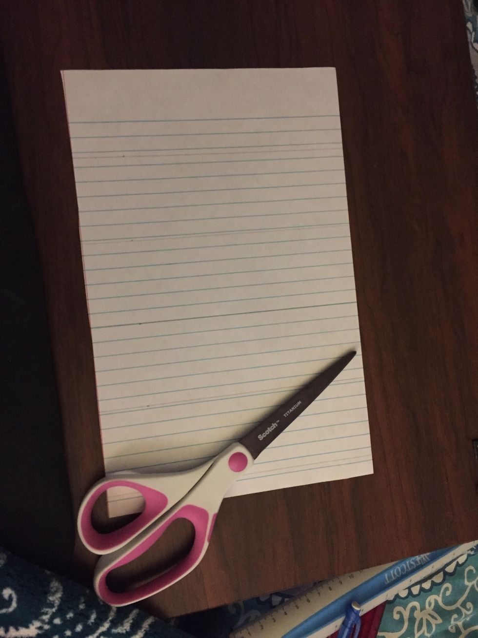 Cut on the line you just drew