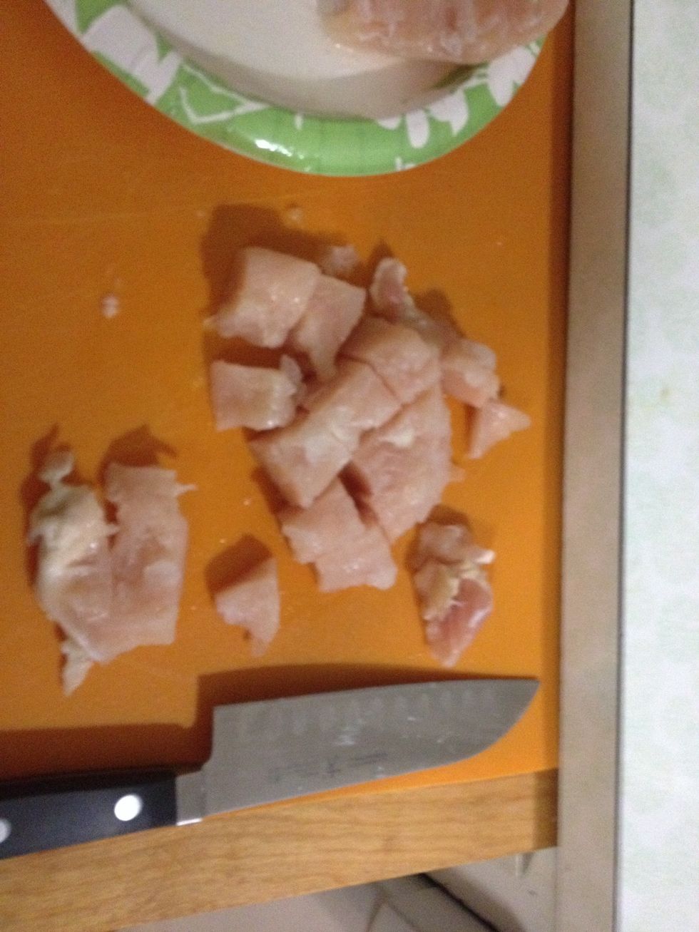 Cut one length wise.