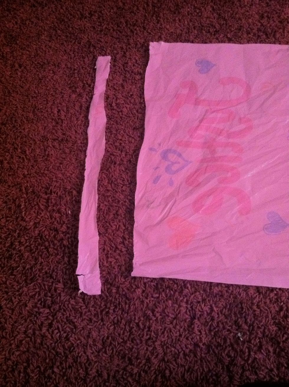 Cut one strip off it